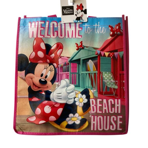 Disney Minnie Mouse Welcome to the Beach House Shopper Tote Bag Grocery Shopping - Picture 8 of 8